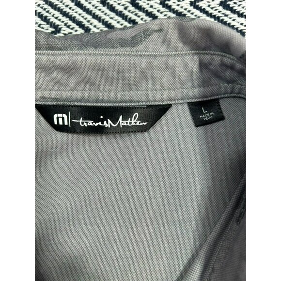 TravisMathew Men's Gray Camouflage Island Polo L Travis Mathew Golf Peru Short S - Picture 3 of 8